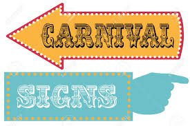 Carnival Sign Template Direction Signs With Arrow And Pointing