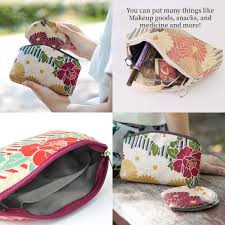 cosmetic pouch retro flower makeup bag