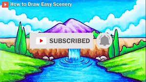 In this exciting free video art lesson, chuck mclachlan demonstrates how to draw a beautiful waterfall, which is one of the most requested drawing lessons from his students. How To Draw Easy Scenery Drawing Waterfall Scenery Step By Step With Oil Pastels Video Dailymotion