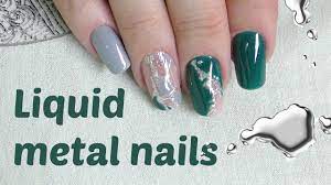 liquid metal nails design you