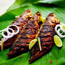 masala fish fry in oil marinade