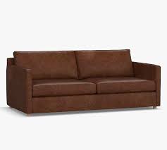 Pacifica Square Arm Leather Sleeper
