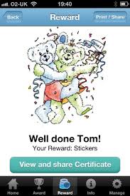 New Iphone App Digital Reward Chart For Children Nice Bear