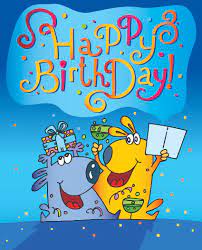 funny cartoon birthday cards vector 01