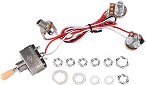 This seems hard to find. Amazon Com Guitar Wiring Harness Prewired 3 Way Toggle Switch For Lp Electric Guitar With 2 Humbuckers 3 Way Switch Circuit For Les Paul Guitar Chrome Box Push Pull Switch 500k Pots Kit