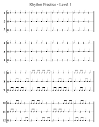 Free Band Orchestra Worksheets Rhythm Notes Note Names