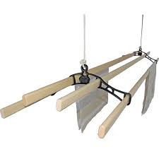 wooden pulley line lathe clothes dryer