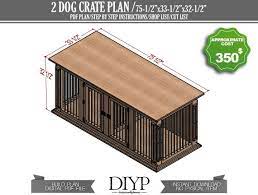 Double Dog Crate Plans Large Indoor Dog