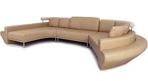 Las Vegas Curved Leather Sectional Sofa