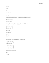 Simultaneous Linear Equations Solution