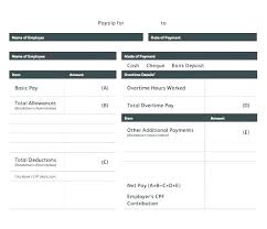 Payment Slip Format In Excel Arianet Co