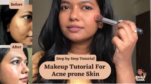 acne e skin makeup correct way