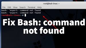 fix bash command not found in linux