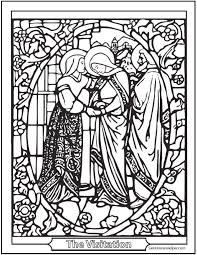 Visitation Stained Glass Coloring Page