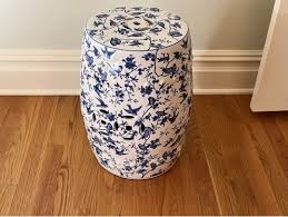 Safavieh Ceramic Garden Stool With Blue