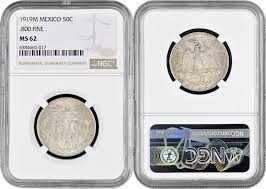 mexico 50 centavos 1919 mo ngc ms62