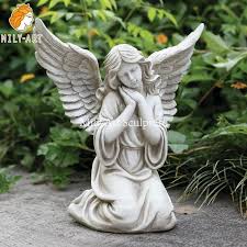 Beautiful Marble Kneeling Angel Garden