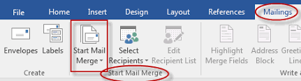 mail merge in microsoft word