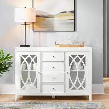 Cliffmore White Glass Door Buffet