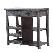 Rustic lamps are a great way to get the job started. Hove Rustic Solid Wood 2 Drawer Black Buffet Table With Wine Rack