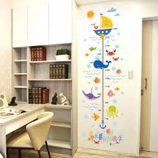World Kids Child Height Chart Measure Wall Sticker For Kids Rooms
