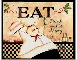 Eat Drink Be Merry Wall Art Canvas