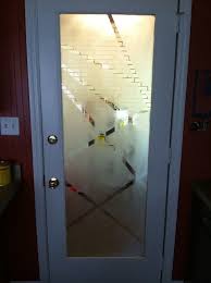 glass door tape as lines and spray with