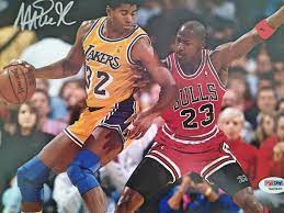 Magic johnson and jordan retold the story in a video freshly released by nbc sports. Magic Johnson 8 X 10 Signed Photograph With Michael Catawiki