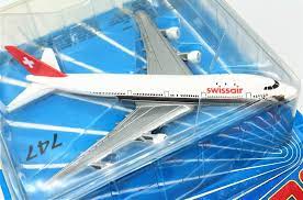 Vintage Swissair 747 Commercial Jet