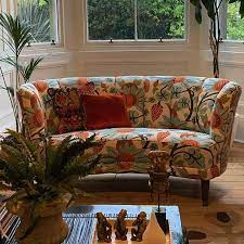 upholstery fabric sofa transformation