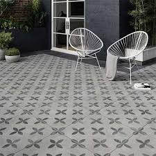 bellevue patterned outdoor tiles
