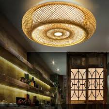 Rattan Woven Retro Lamp Cafe