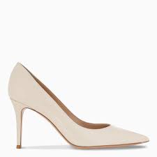White Pointed Toe Pumps