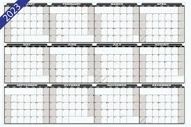 Dry Erase Full Year Calendar Decal