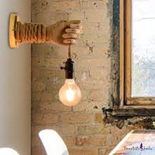 Open Bulb Wall Sconce Lamps Rustic Iron