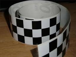 black white checker tape 4ft x 2in