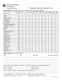 Family Health History Form Template New Medical History Form