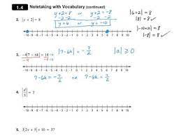 Algebra 1 1 4 Solving Absolute Value
