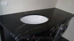 Don't always default to white marble. Black Nero Marquina Marble Bathroom Countertops Vanity Tops From China Stonecontact Com