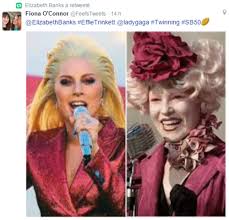 Lady gaga sings the national anthem at the inauguration of u.s. I Don T Get The Hunger Games Joke Gaga Thoughts Gaga Daily
