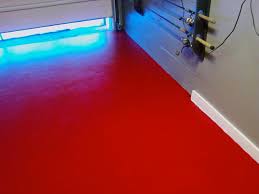 red showroom garage floor paint large