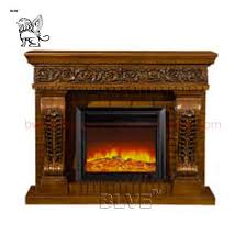 indoor freestanding wood fireplace