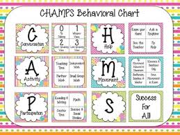 Champs Behavioral Chart Sweet Treat Themed Editable