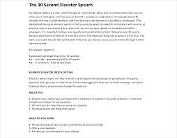 13 Elevator Speech Examples Samples In Pdf Examples