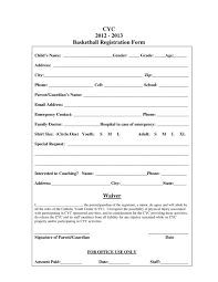 free 11 basketball registration forms