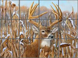 free whitetail deer mural