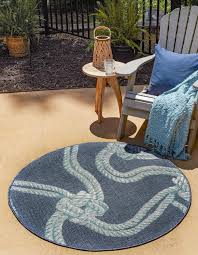 outdoor coastal rug navy blue ivory