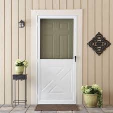 White Crossbuck Storm Door E75xb 36wh