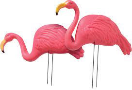 Pink Flamingo Yard Stakes 2 Pk Party