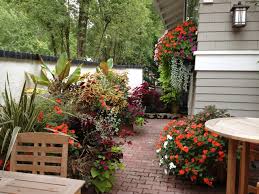 patio with container gardens